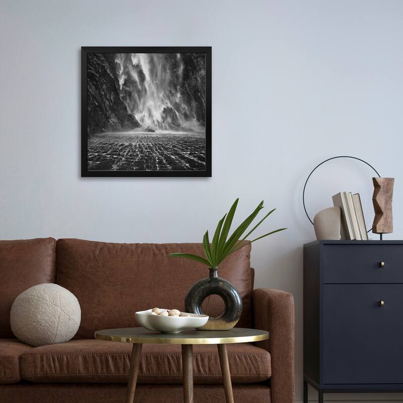 Stirling Falls, Milford Sound, South Island, New Zealand Premium Framed Poster by Yan Zhang