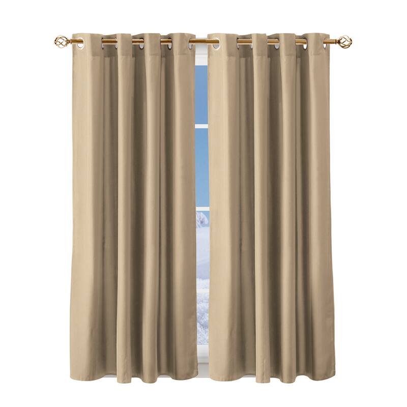 Glasgow Solid Color Grommet Top Curtain Panel