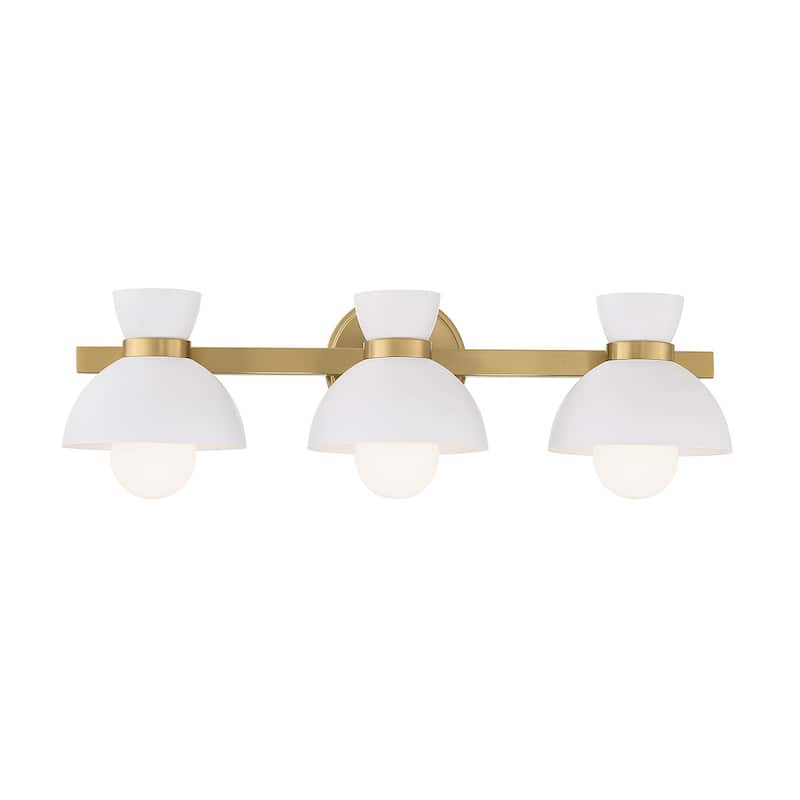 Meridian M80075 3 Light 25" Wide Vanity Light - Natural Brass
