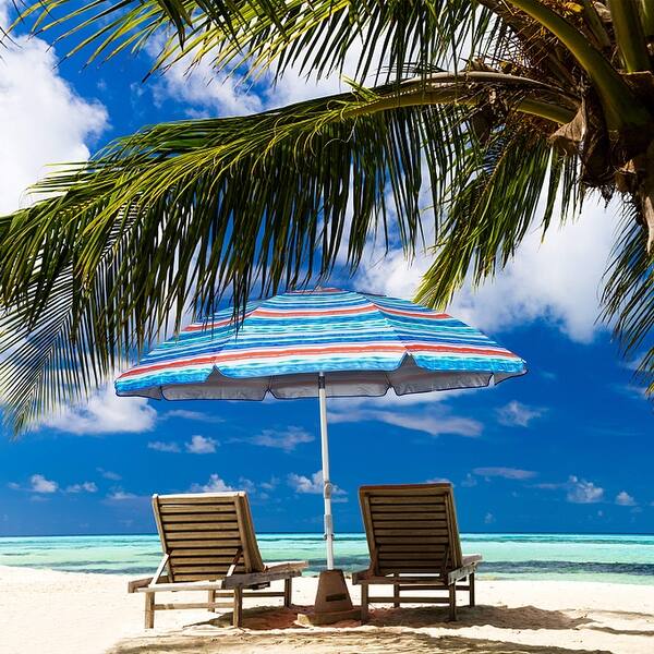 Blissun 7 2 Beach Umbrella With Sand Anchor Outdoor Portable Beach Umbrella For Sand With Tilt Pole Carry Bag Air Vent