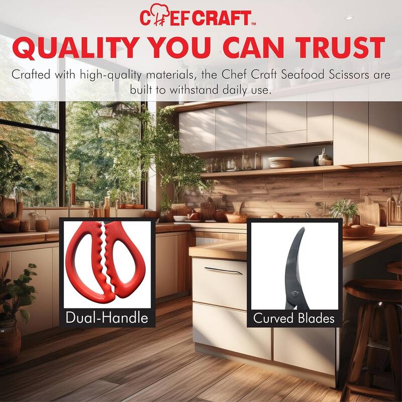 Chef Craft Stainless Steel Blade Seafood Scissors