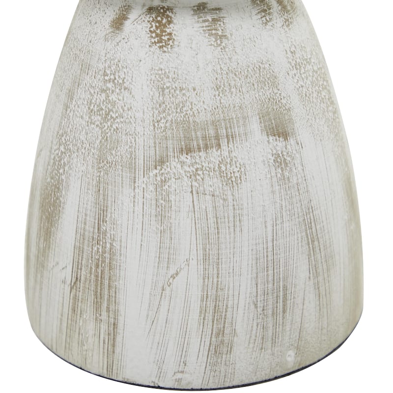 Black or White Wood Distressed Pillar Candle Holder (Set of 3)