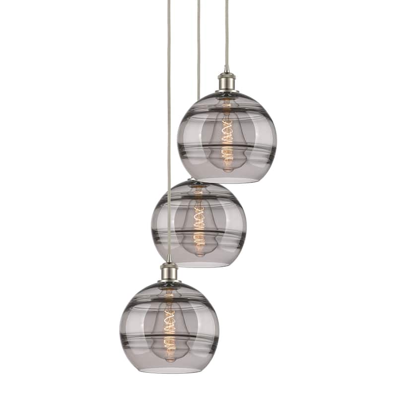 Innovations Lighting 113B-3P-36-17 Rochester Pendant Rochester 3 Light - Brushed Satin Nickel / Smoked