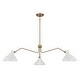 preview thumbnail 9 of 7, Meridian M7019 3 Light 55" Wide Chandelier