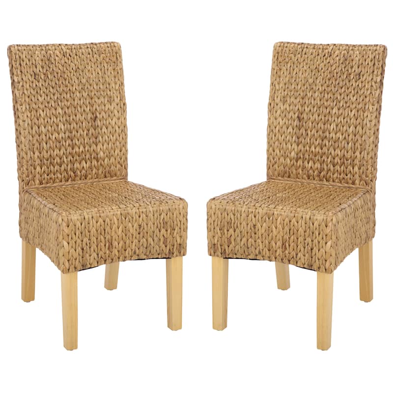 SAFAVIEH Clemensa Natural Dining Chair (Set of 2) - 18.1" x 22.8" x 39" - 18"W x 23"D x 39"H - Natural/Natural