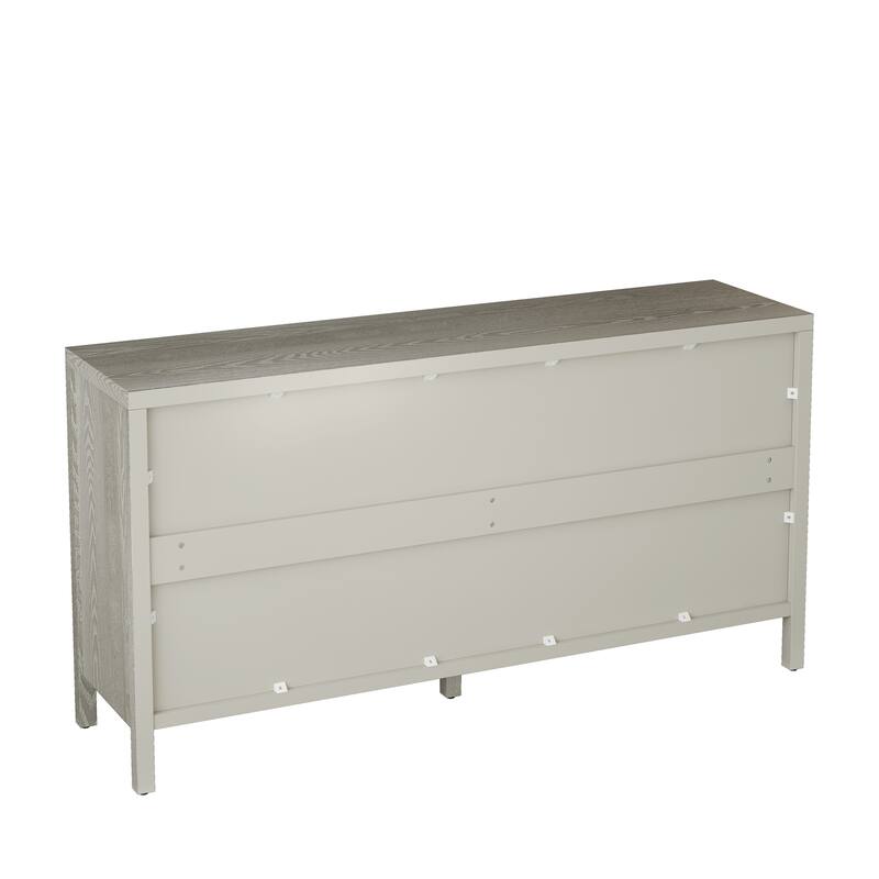 Sideboard Buffet Cabinet with 4 Doors, Console Table with Adjustable Shelves, Storage Cabinet with Wooden Legs
