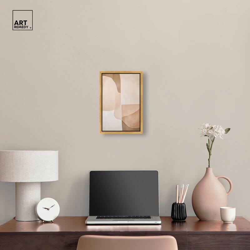 Forms in Beige II Canvas by Art Remedy