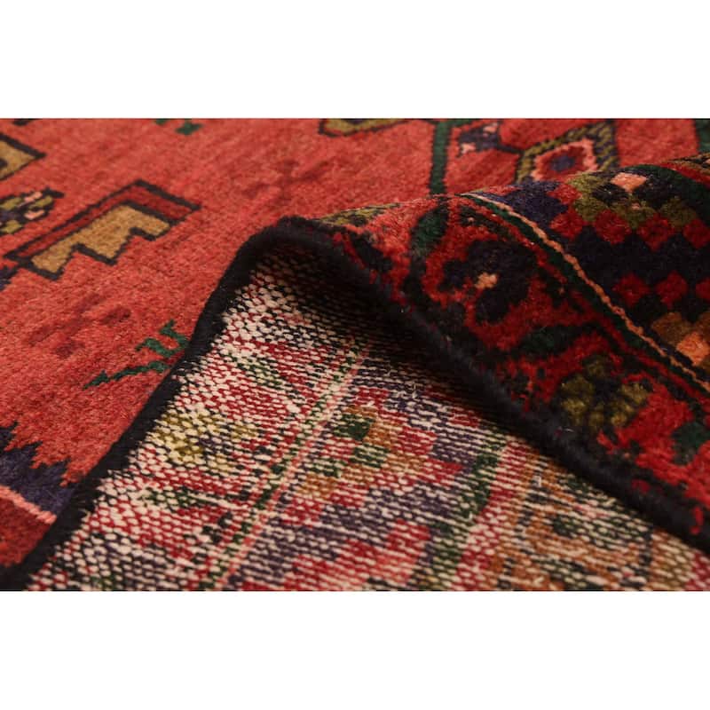 ECARPETGALLERY Hand-knotted Andelz Red Wool Rug - 4'2 x 7'3