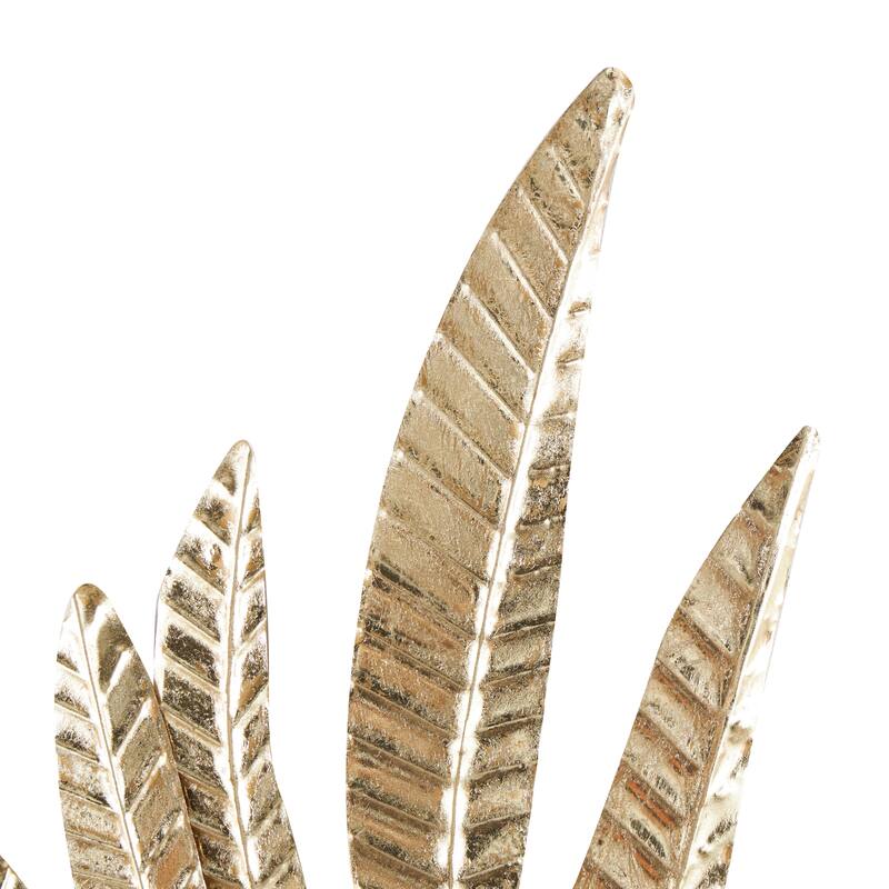 Metal Bird Wing Wall Decor with Textured Metallic Finish - Set of 2 Gold - Roche River Decor