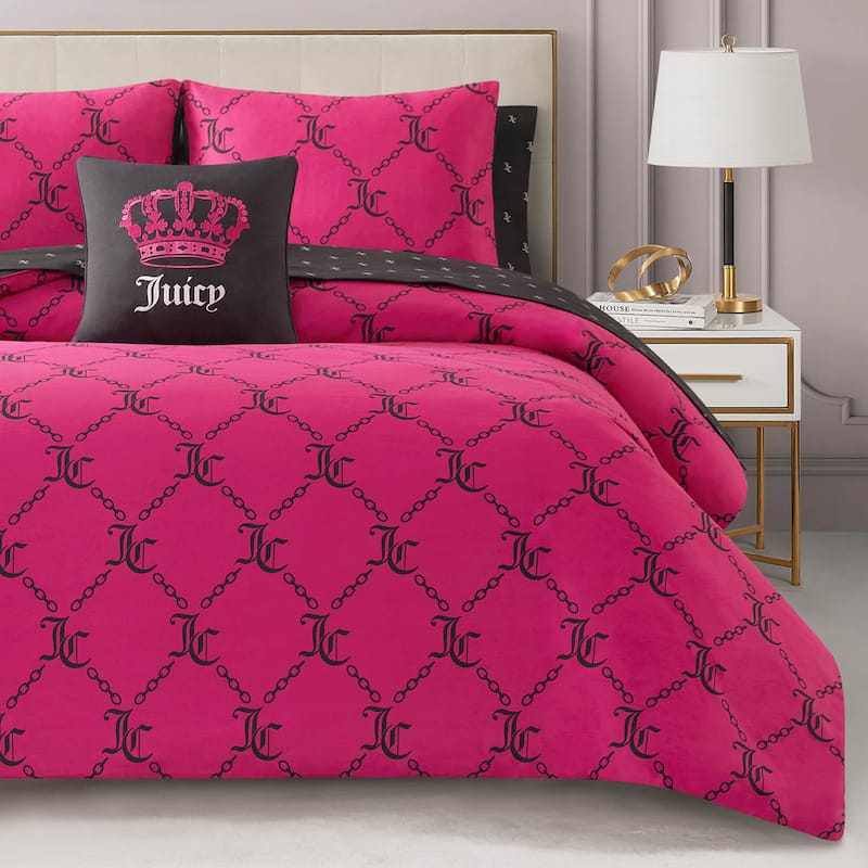 Juicy Couture Link Printed Bed-in-a-Bag Comforter Set