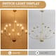 12-Light Candlestick Hanging Linear Chandelier Lighting 3-Tier Ceiling Light Fixture for Kitchen Island