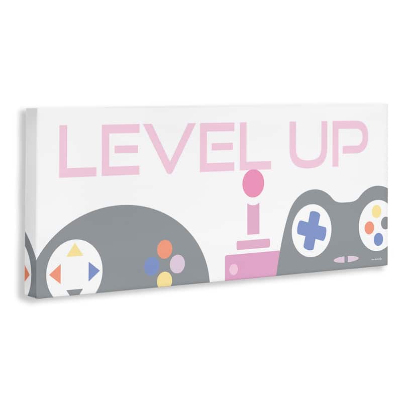 Stupell Level Up Retro Joysticks Canvas Wall Art Design By Yass Naffas Designs