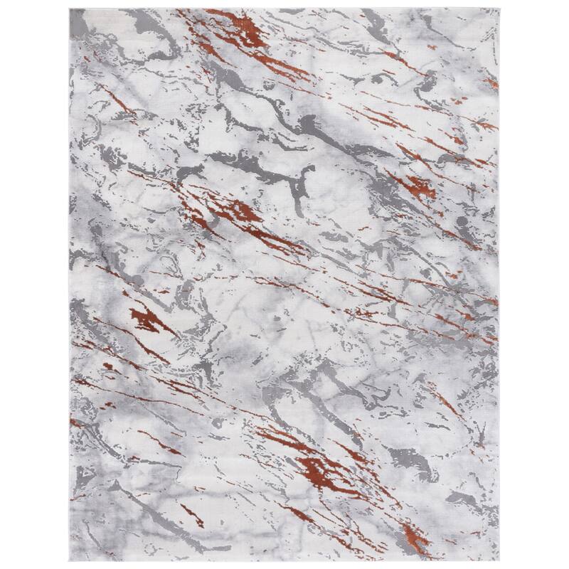 SAFAVIEH Craft Blanchette Modern & Contemporary Rug - 9' x 12' - Grey/Orange