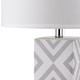 preview thumbnail 9 of 7, SAFAVIEH Lighting 27-inch Grey Diamonds Table Lamp (Set of 2) - 15"x15"x27"