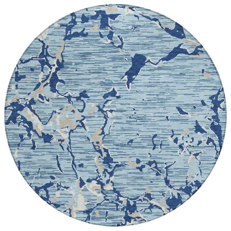HomeRoots Striped Transitional Rectangle Outdoor Rug