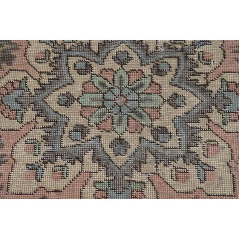 Floral Medallion Tabriz Persian Area Rug Handmade Wool Carpet - 6'7"x 9'8"