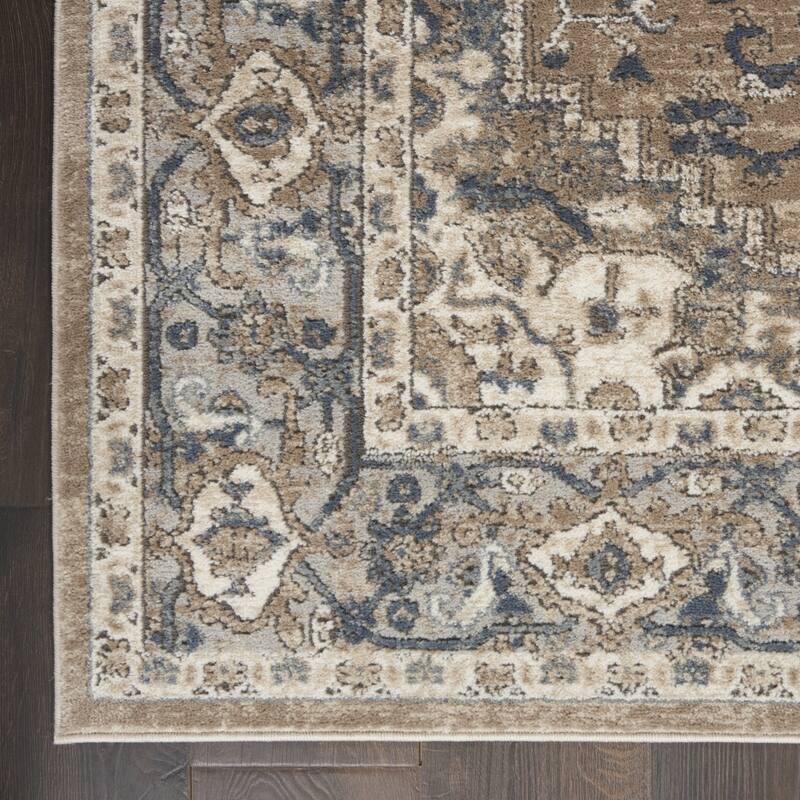 Lodux Power Loomed Distressed Traditional Durable Area Rug By HomeRoots