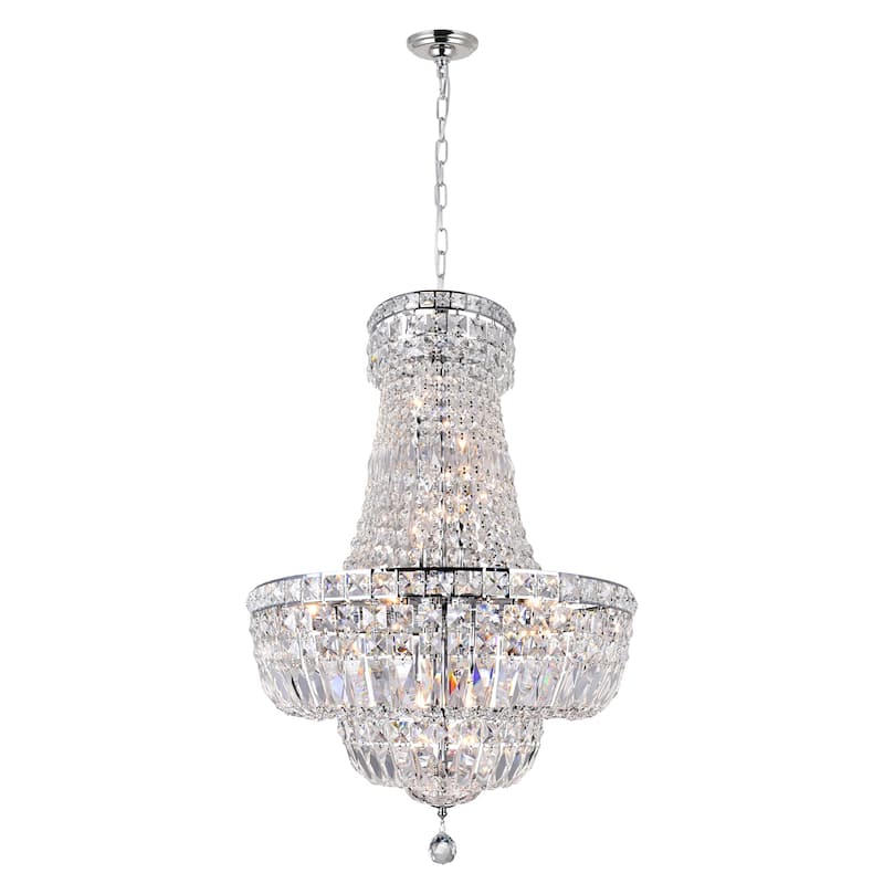 Stefania 13 Light Down Chandelier With Chrome Finish - Chrome