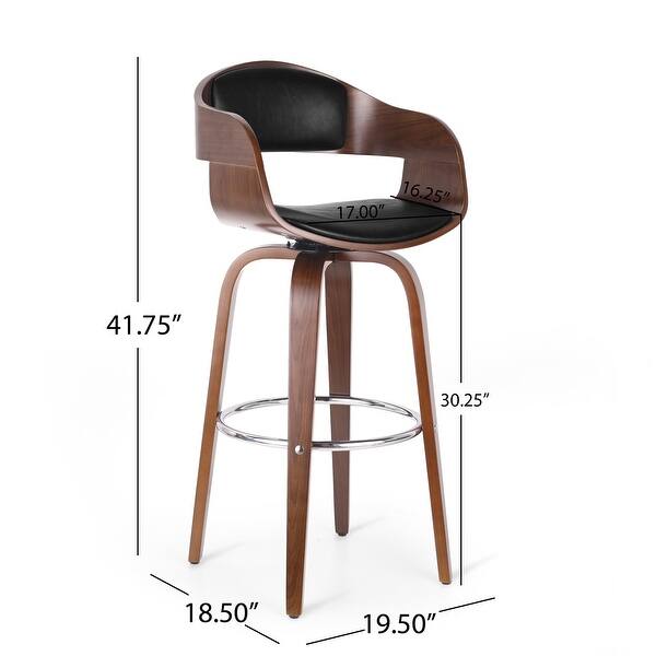 Wooden High Swivel Barstool Counter Stool Dining Chair Reception Chair