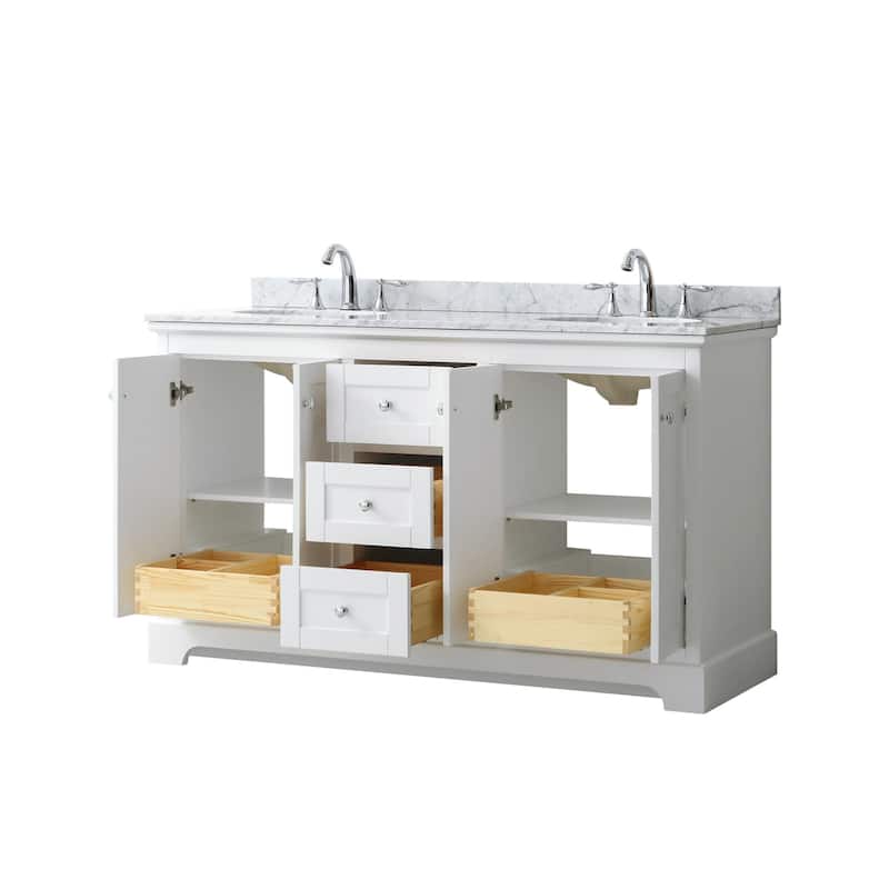 Wyndham Collection Avery 60" Free Standing Double Basin Vanity Set