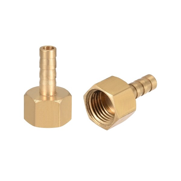 Brass Barb Hose Fittings Connector Adapter 12mm Barbed x G1/2 Female Pipe 2pcs 