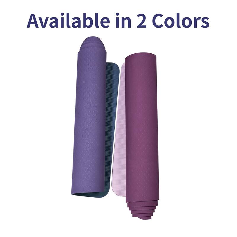 72"x24" TPE Yoga Mat, Non-Slip Eco-Friendly for Home Pilate