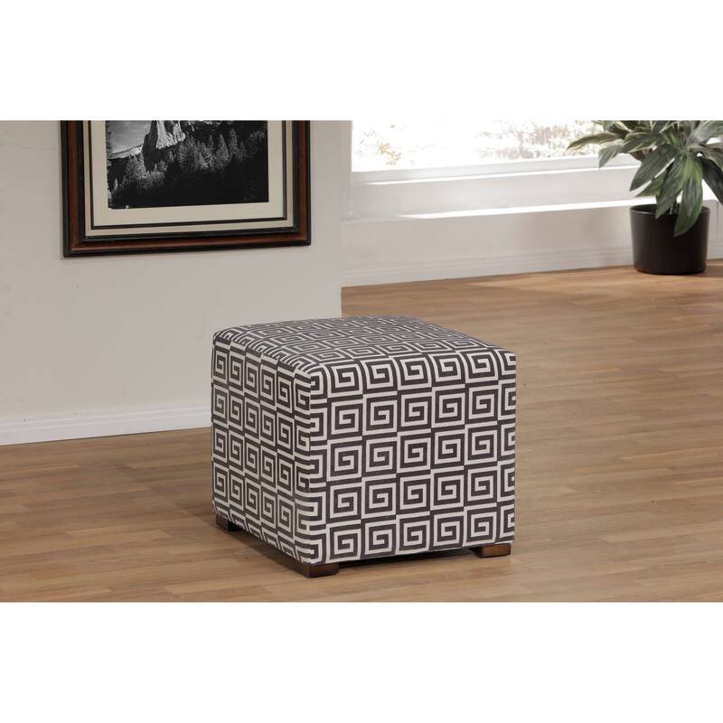 Merton Transitional Indoor Square Ottoman - Grey