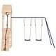preview thumbnail 5 of 18, vidaXL Swing Set Outdoor Backyard Wooden Playground Equipment for Kids Age 3-8