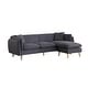 preview thumbnail 4 of 20, Brayden Fabric Sectional Sofa Chaise Dark Gray