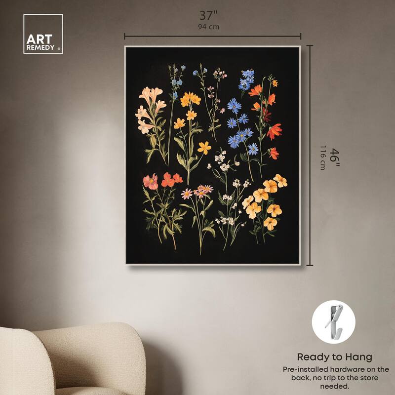 Darkling Daisies II Canvas by Art Remedy