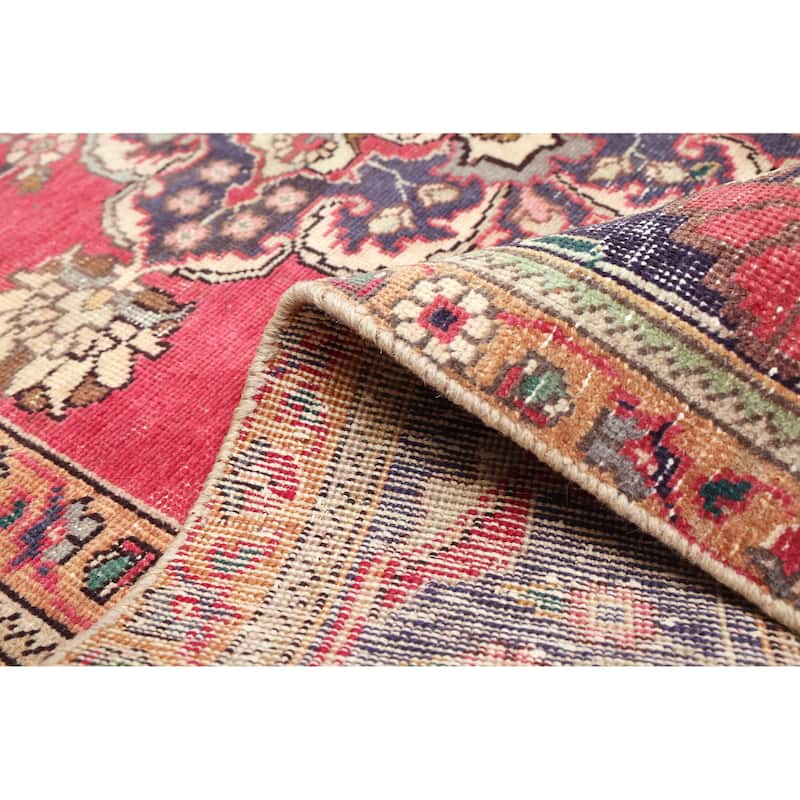 ECARPETGALLERY Hand-knotted Antalya Vintage Red Wool Rug - 6'3 x 9'4