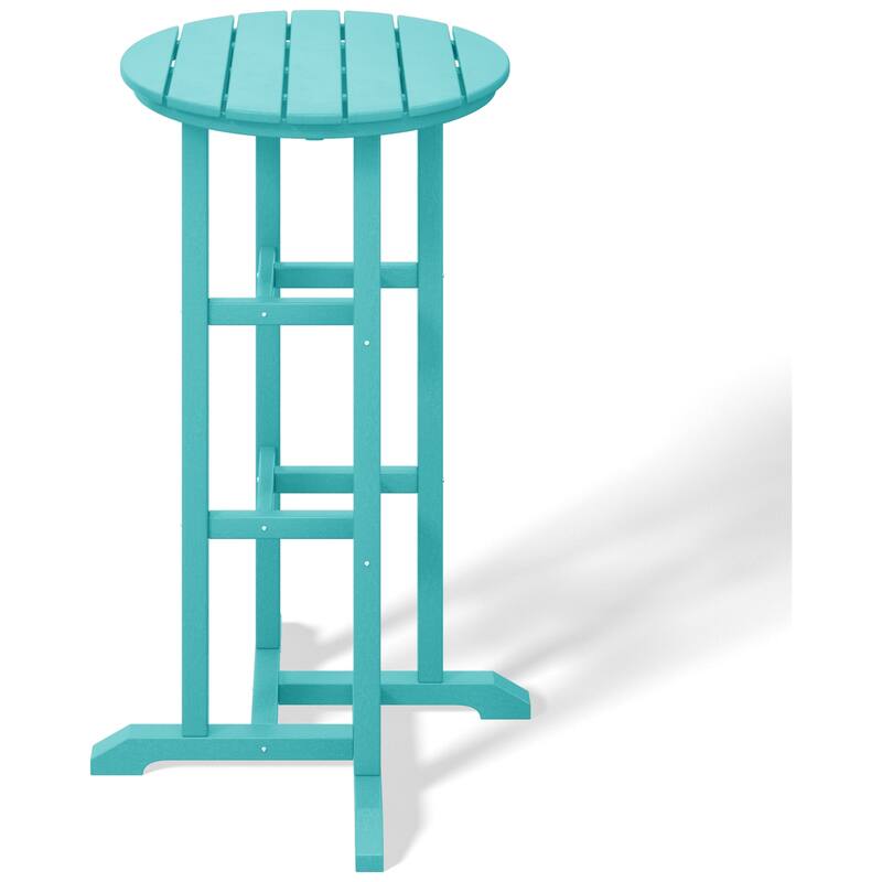 Polytrends Laguna Hdpe All Weather Outdoor Patio 24" Round Bar Bistro Table