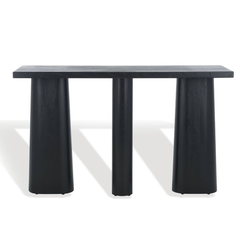SAFAVIEH Couture Esperance Elm Wood Console Table - 50 In. W x 17 In. D x 30 In. H - 50"W x 17"D x 30"H - Black