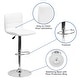 preview thumbnail 40 of 111, Modern Vinyl Stitch Back Adjustable Height Barstool - 16"W x 19"D x 35" - 44"H