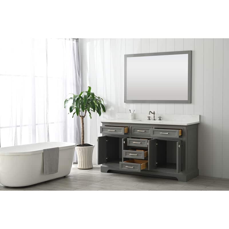 Design Element Milano 60" Gray Vanity