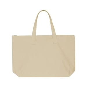 Shop Liberty Bags 10 Ounce Cotton Canvas Tote with Zipper Top Closure - Natural - One Size ...