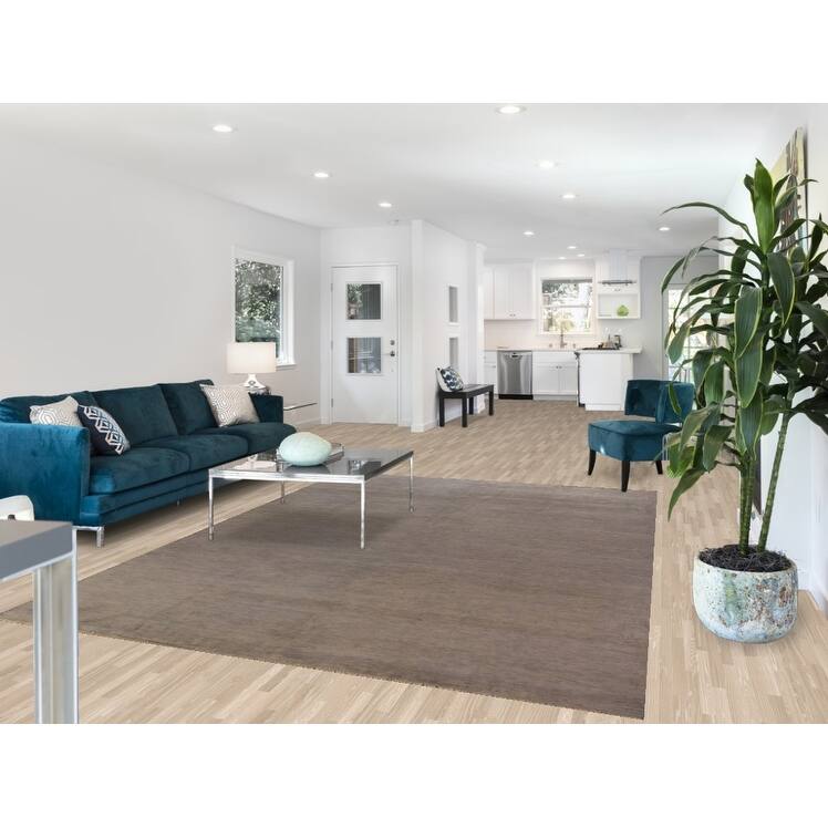 Gabbeh Modern Area Rug Hand-Knotted Contemporary Wool Carpet - 6'11" x 9'7"
