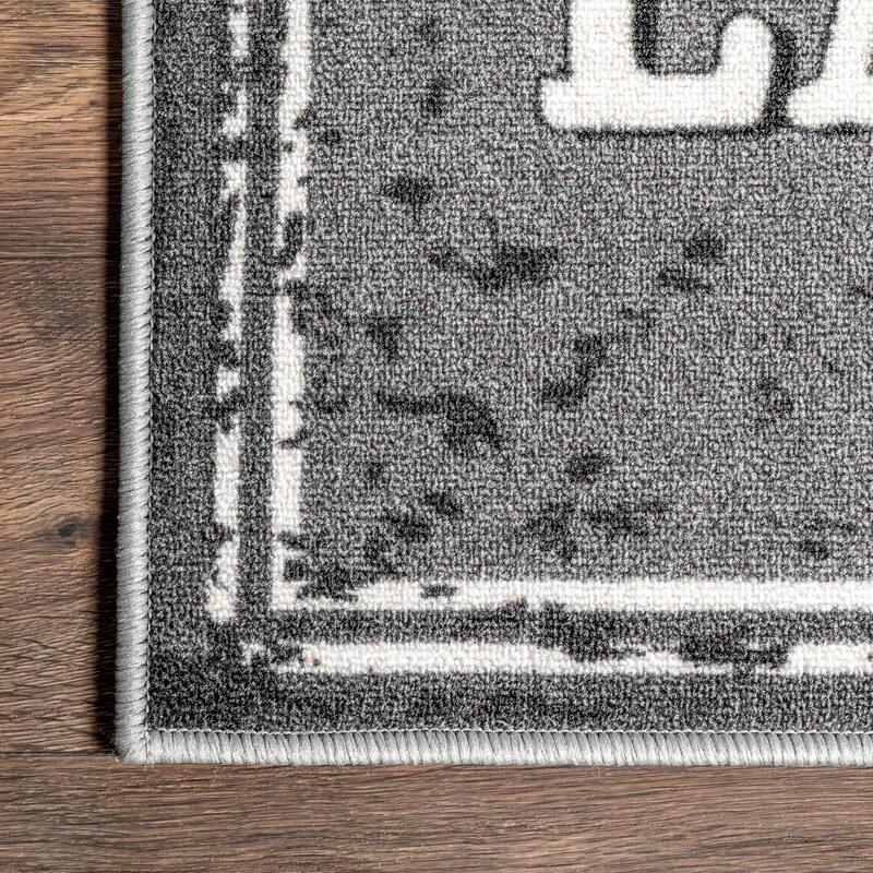 Nuloom Graphic Machine Washable Laundry Mat
