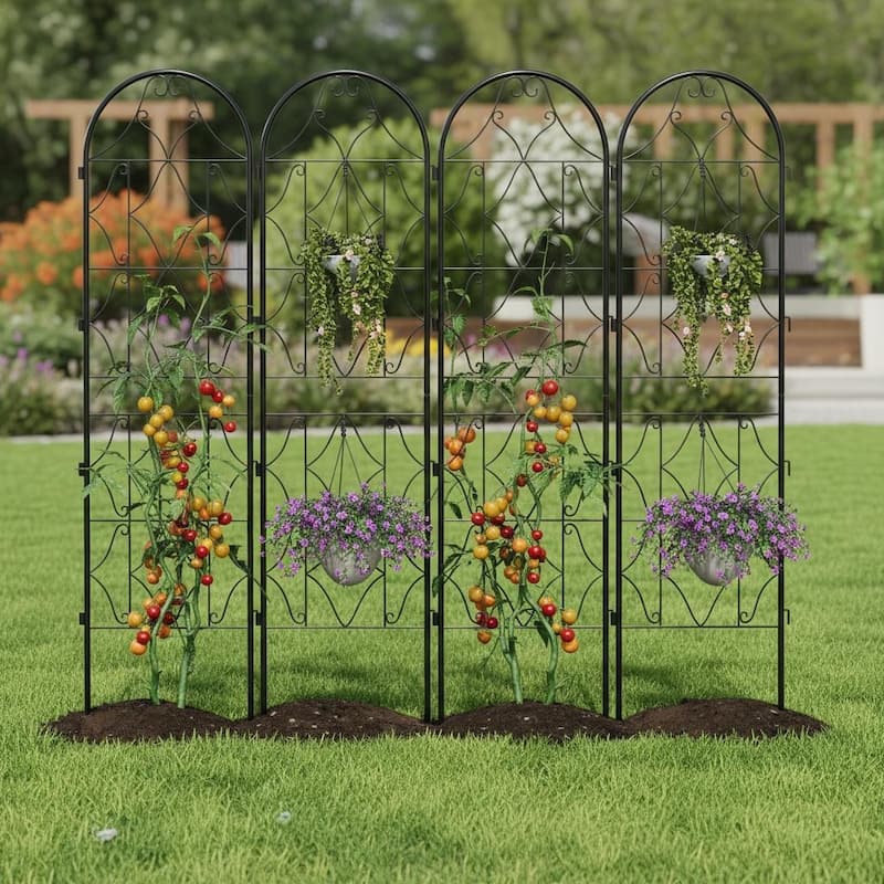 Garden Trellis, No Dig Dog Fence Outdoor - 4pcs