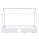 preview thumbnail 19 of 18, Twin XL to King Metal House Platform Bed with 2 Drawers