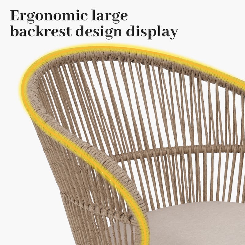 Outdoor 2-piece Dining Chair with Cushion