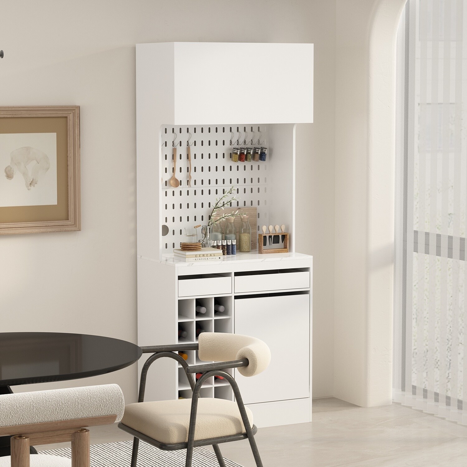 Modern Cupboard Modular Kitchen Cabinets Storage Organizer 7 Piece