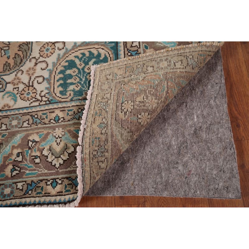 Tabriz Vintage Persian Area Rug Hand-Knotted Oriental Wool Carpet - 6'6" x 9'11"