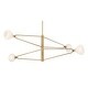preview thumbnail 1 of 5, Minka Lavery 195 Orion 4 Light 53" Wide Abstract Linear Chandelier