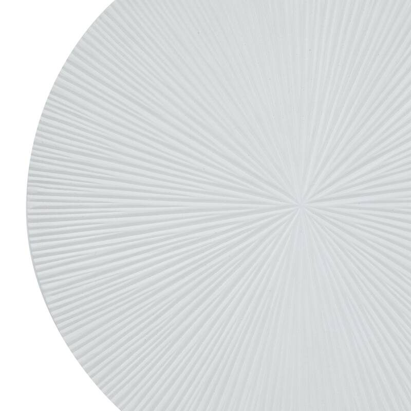 CosmoLiving by Cosmopolitan Gold, White or Black Wooden Carved Radial Plate Home Wall Decor (Set of 3)