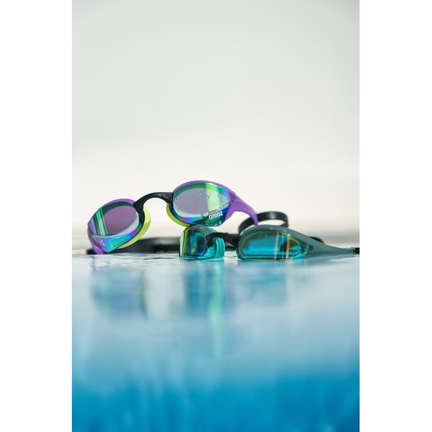 Arena C O B R A ULTRA SWIPE MIRROR - Gafas De Natación - Yellow Copper White/blanco