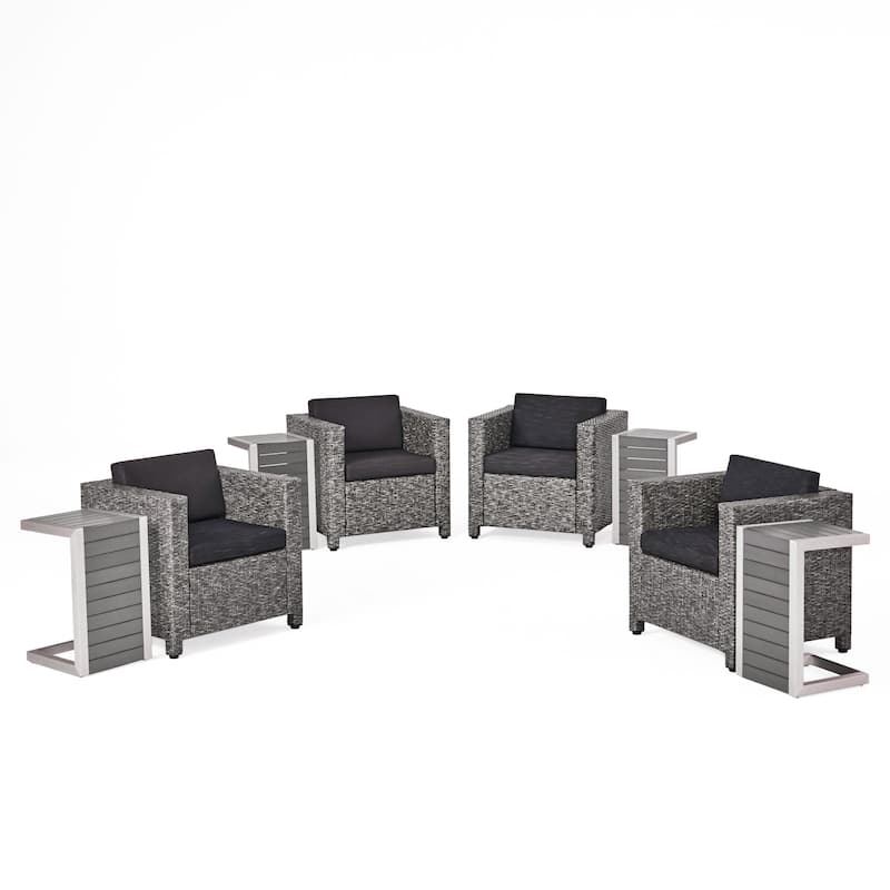 Puerta Outdoor 8-piece Seating Set with Cushions by Christopher Knight Home