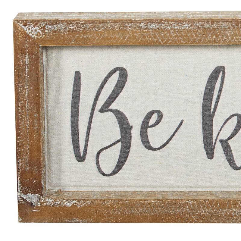 Wood Sign Wall Decor - Set of 2 Dark Brown - Roche River Decor