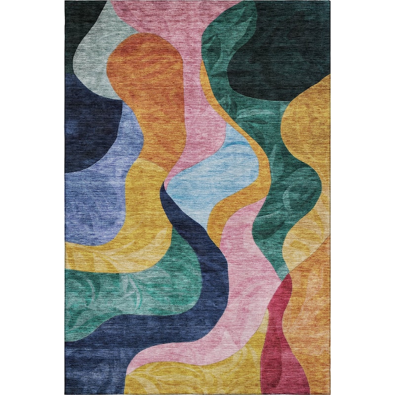 Premium Washable Super Soft Contemporary Abstract Mayfield Rug