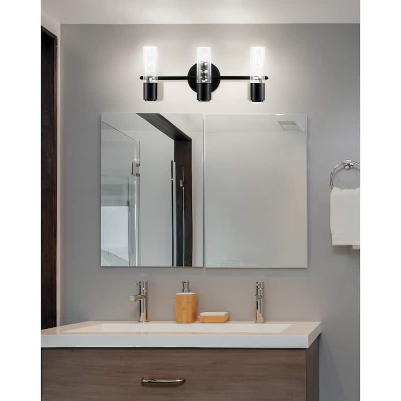 Alain Minimalist Modern Bubble Acrylic/Iron Integrated LED Vanity Light, by JONATHAN Y